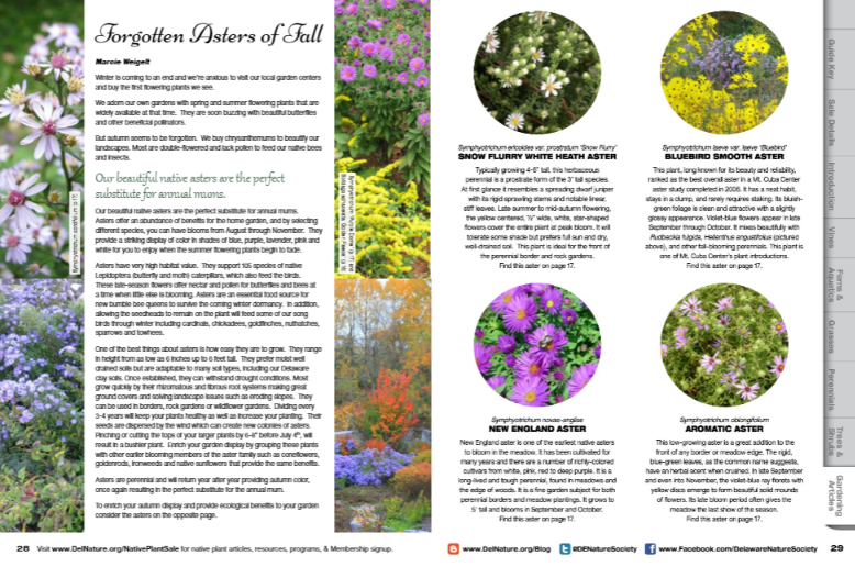 Native Plant Sale Catalogue Article
