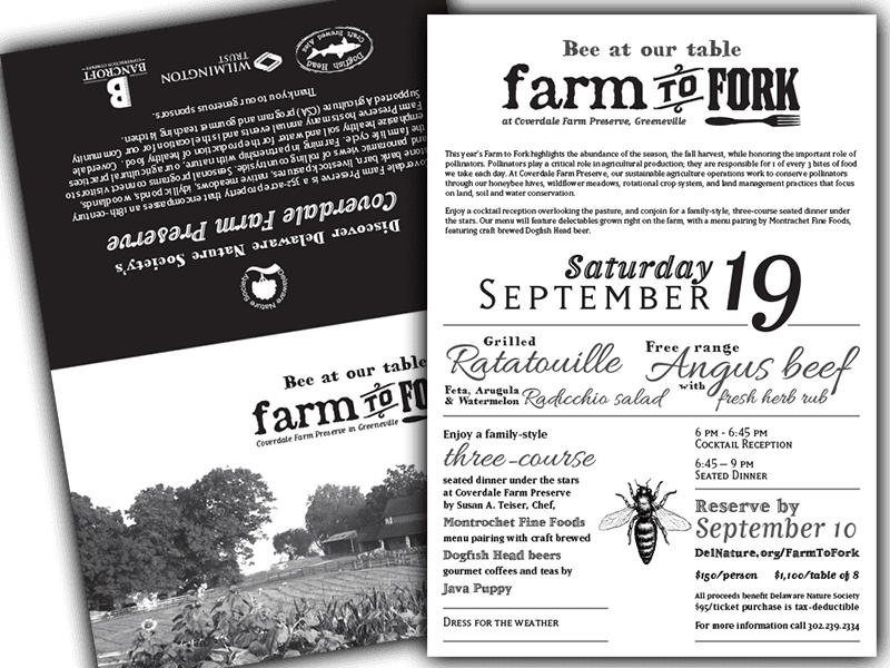 Farm to Fork Fundraising Event Invitation