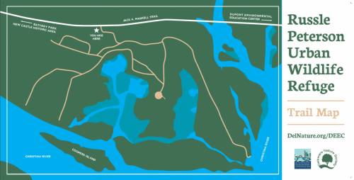Russel Peterson Refuge Trail Map - created vector art and sign