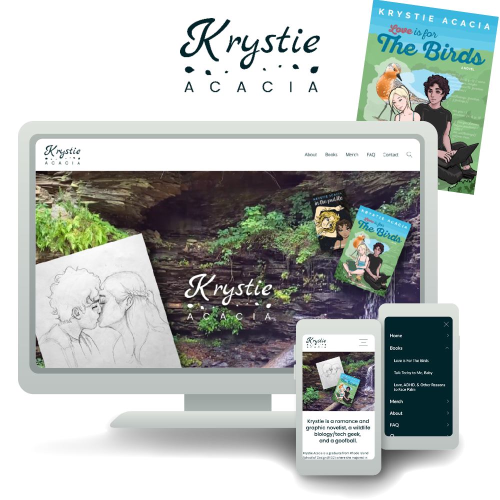 Krystie Acacia - Brand Creation, New Website, Project Management, Visual Design, UI Design, UX Strategy, UX Research & Testing, Prototyping, Copy Writing/Editing