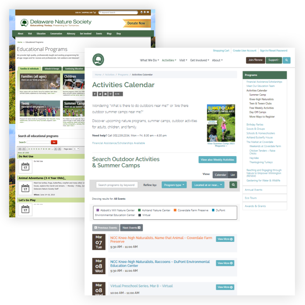 DelNature Redesign and Move of CMS to WordPress