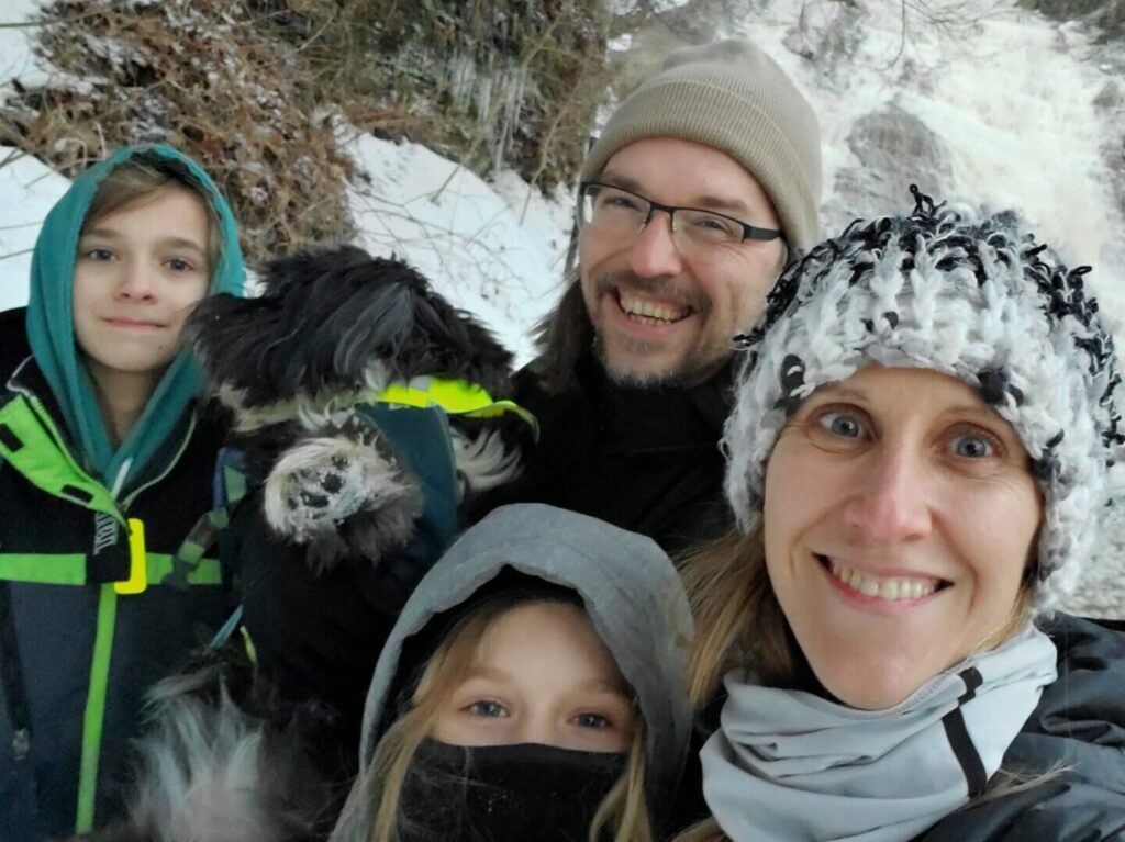 Family Picture of Buttermilk Falls by Christi Leeson