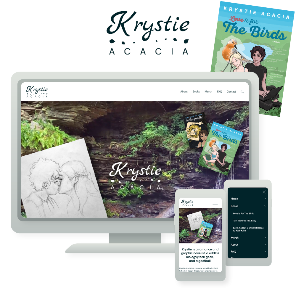 UX Case Studies: Strategy, Project Management, UX, UI, Digital Design, and Branding for Author Krystie Acacia