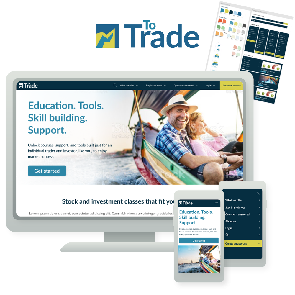 Project Management, UX, UI, Digital Design, and Branding, for Financial Education Business ToTrade