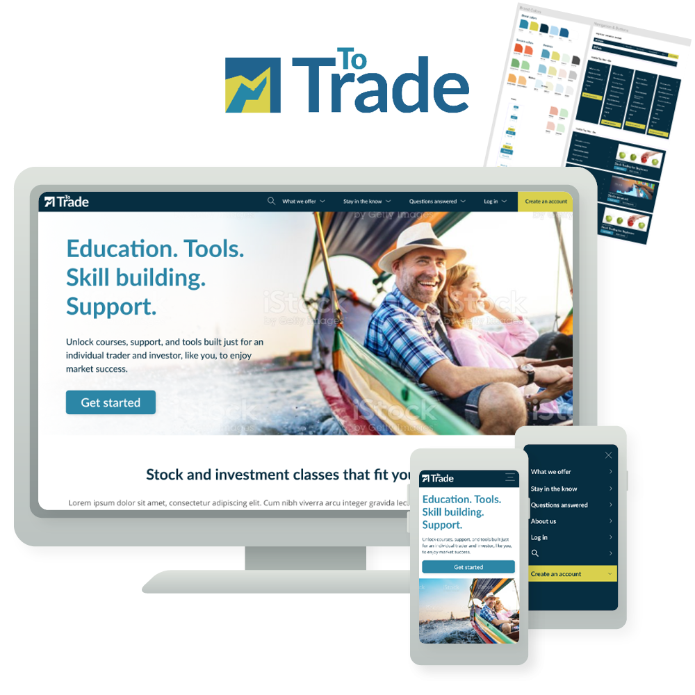 UX Case Studies - Project Management, UX, UI, Digital Design, and Branding, for Financial Education Business ToTrade