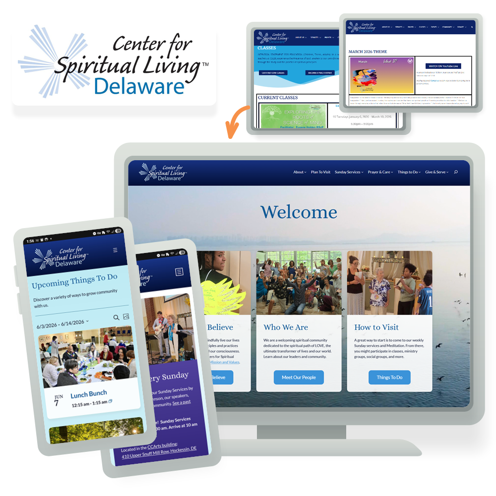 Center for Spiritual Living Website Redesign and Migration with eCommerce and Event Calendar Integration